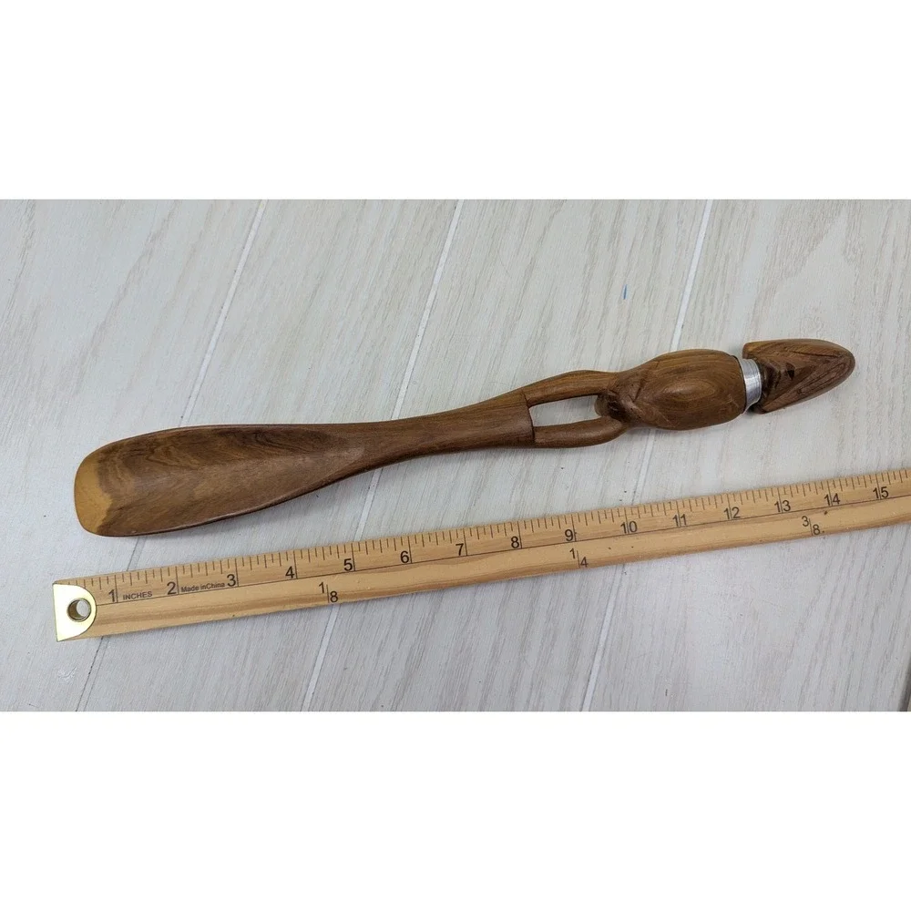 Hand Carved Wood Wooden Decorative Spoon 15